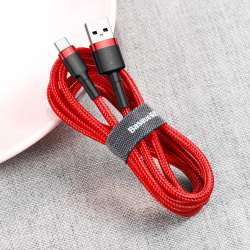 USB-A/USB-C kabel Baseus Cafule 2m, červený